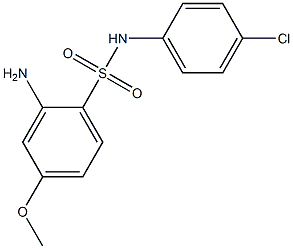 2-amino-N-(4-chlorophenyl)-4-methoxybenzene-1-sulfonamide Struktur