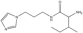 2-amino-N-[3-(1H-imidazol-1-yl)propyl]-3-methylpentanamide Struktur