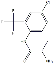 2-amino-N-[4-chloro-2-(trifluoromethyl)phenyl]propanamide Struktur