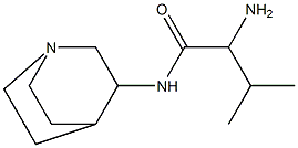 2-amino-N-1-azabicyclo[2.2.2]oct-3-yl-3-methylbutanamide Struktur