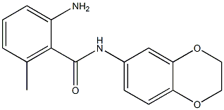 2-amino-N-2,3-dihydro-1,4-benzodioxin-6-yl-6-methylbenzamide Struktur