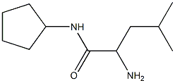 2-amino-N-cyclopentyl-4-methylpentanamide Struktur