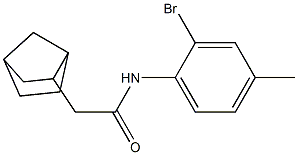 2-bicyclo[2.2.1]hept-2-yl-N-(2-bromo-4-methylphenyl)acetamide Struktur