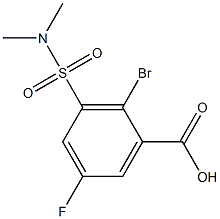 2-bromo-3-[(dimethylamino)sulfonyl]-5-fluorobenzoic acid Struktur