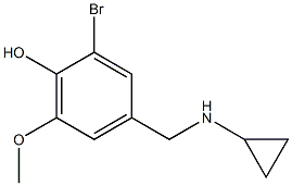 2-bromo-4-[(cyclopropylamino)methyl]-6-methoxyphenol Struktur