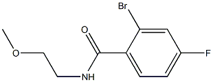 2-bromo-4-fluoro-N-(2-methoxyethyl)benzamide Struktur