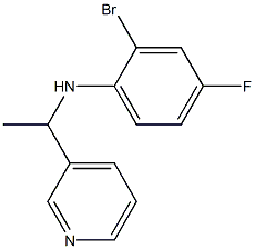 2-bromo-4-fluoro-N-[1-(pyridin-3-yl)ethyl]aniline Struktur