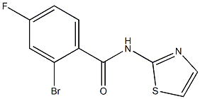 2-bromo-4-fluoro-N-1,3-thiazol-2-ylbenzamide Struktur