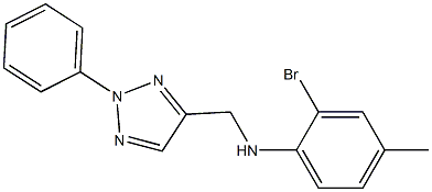 2-bromo-4-methyl-N-[(2-phenyl-2H-1,2,3-triazol-4-yl)methyl]aniline Struktur