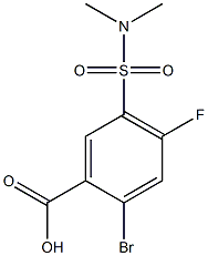 2-bromo-5-[(dimethylamino)sulfonyl]-4-fluorobenzoic acid Struktur