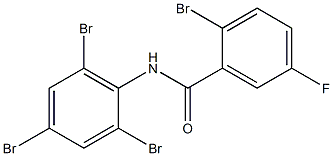 2-bromo-5-fluoro-N-(2,4,6-tribromophenyl)benzamide Struktur