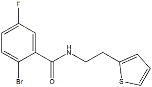 2-bromo-5-fluoro-N-(2-thien-2-ylethyl)benzamide Struktur