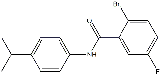 2-bromo-5-fluoro-N-(4-isopropylphenyl)benzamide Struktur