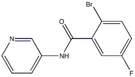 2-bromo-5-fluoro-N-pyridin-3-ylbenzamide Struktur