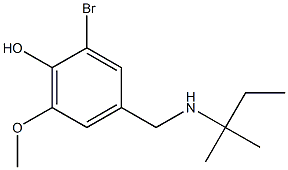 2-bromo-6-methoxy-4-{[(2-methylbutan-2-yl)amino]methyl}phenol Struktur