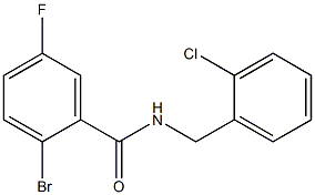 2-bromo-N-(2-chlorobenzyl)-5-fluorobenzamide Struktur