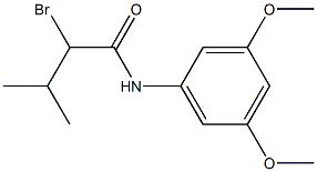 2-bromo-N-(3,5-dimethoxyphenyl)-3-methylbutanamide Struktur