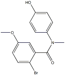 2-bromo-N-(4-hydroxyphenyl)-5-methoxy-N-methylbenzamide Struktur