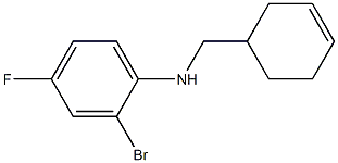 2-bromo-N-(cyclohex-3-en-1-ylmethyl)-4-fluoroaniline Struktur