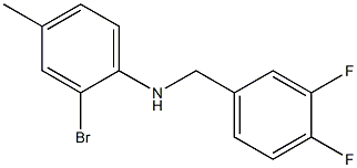 2-bromo-N-[(3,4-difluorophenyl)methyl]-4-methylaniline Struktur