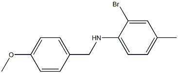 2-bromo-N-[(4-methoxyphenyl)methyl]-4-methylaniline Struktur