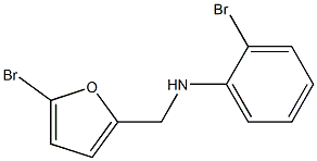 2-bromo-N-[(5-bromofuran-2-yl)methyl]aniline Struktur