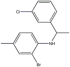 2-bromo-N-[1-(3-chlorophenyl)ethyl]-4-methylaniline Struktur