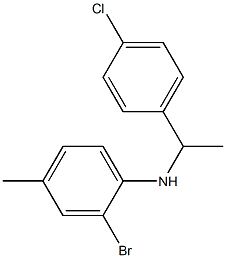 2-bromo-N-[1-(4-chlorophenyl)ethyl]-4-methylaniline Struktur