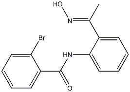 2-bromo-N-{2-[(1E)-N-hydroxyethanimidoyl]phenyl}benzamide Struktur