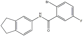 2-bromo-N-2,3-dihydro-1H-inden-5-yl-5-fluorobenzamide Struktur