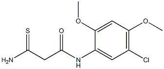 2-carbamothioyl-N-(5-chloro-2,4-dimethoxyphenyl)acetamide Struktur