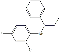 2-chloro-4-fluoro-N-(1-phenylpropyl)aniline Struktur