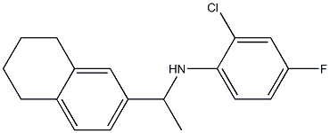 2-chloro-4-fluoro-N-[1-(5,6,7,8-tetrahydronaphthalen-2-yl)ethyl]aniline Struktur