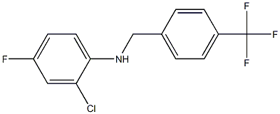 2-chloro-4-fluoro-N-{[4-(trifluoromethyl)phenyl]methyl}aniline Struktur