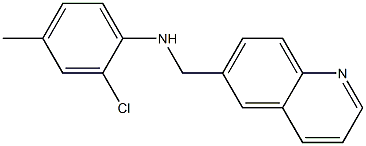 2-chloro-4-methyl-N-(quinolin-6-ylmethyl)aniline Struktur