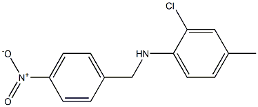 2-chloro-4-methyl-N-[(4-nitrophenyl)methyl]aniline Struktur