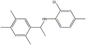 2-chloro-4-methyl-N-[1-(2,4,5-trimethylphenyl)ethyl]aniline Struktur