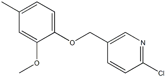 2-chloro-5-(2-methoxy-4-methylphenoxymethyl)pyridine Struktur