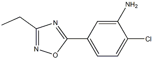 2-chloro-5-(3-ethyl-1,2,4-oxadiazol-5-yl)aniline Struktur