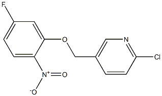 2-chloro-5-(5-fluoro-2-nitrophenoxymethyl)pyridine Struktur