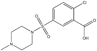 2-chloro-5-[(4-methylpiperazine-1-)sulfonyl]benzoic acid Struktur