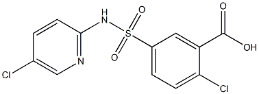 2-chloro-5-[(5-chloropyridin-2-yl)sulfamoyl]benzoic acid Struktur