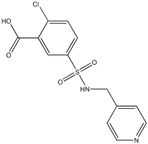 2-chloro-5-[(pyridin-4-ylmethyl)sulfamoyl]benzoic acid Struktur