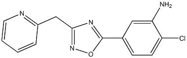 2-chloro-5-[3-(pyridin-2-ylmethyl)-1,2,4-oxadiazol-5-yl]aniline Struktur