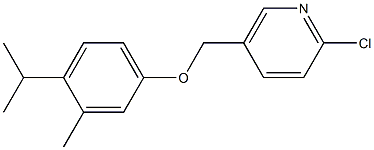 2-chloro-5-[3-methyl-4-(propan-2-yl)phenoxymethyl]pyridine Struktur