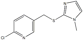 2-chloro-5-{[(1-methyl-1H-imidazol-2-yl)sulfanyl]methyl}pyridine Struktur