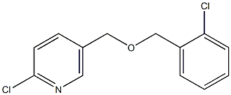 2-chloro-5-{[(2-chlorophenyl)methoxy]methyl}pyridine Struktur