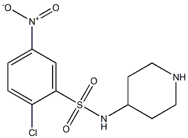 2-chloro-5-nitro-N-(piperidin-4-yl)benzene-1-sulfonamide Struktur