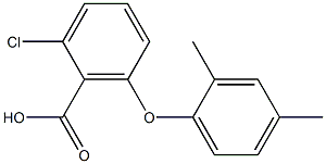 2-chloro-6-(2,4-dimethylphenoxy)benzoic acid Struktur