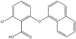 2-chloro-6-(naphthalen-1-yloxy)benzoic acid Struktur